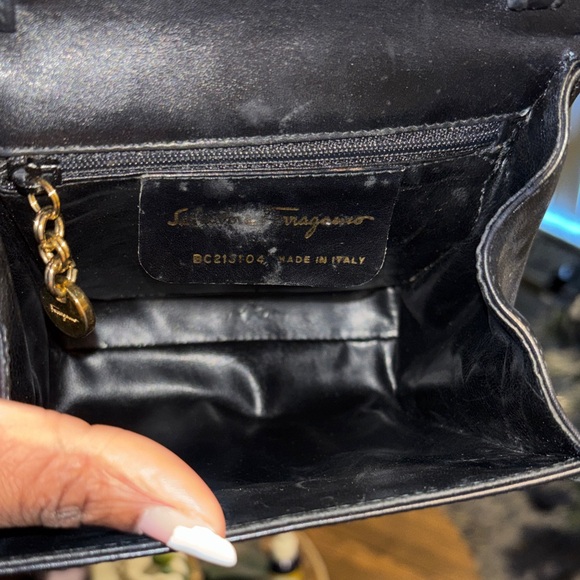 Vintage Salvatore Ferragamo Black Leather Mini Bag - Picture 2 of 10